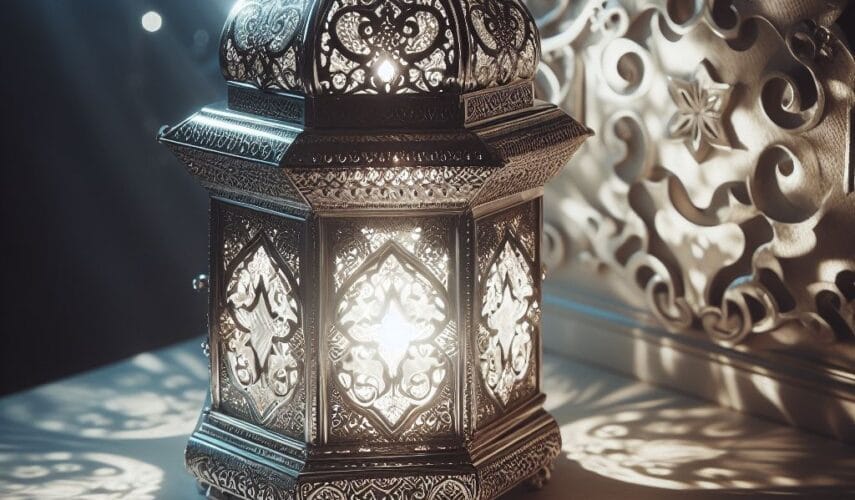 Znicz lampion srebrny