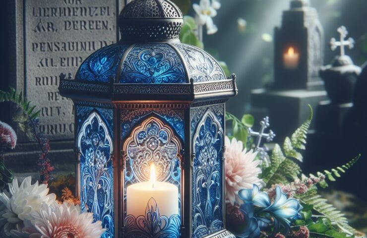 Znicz lampion szklany