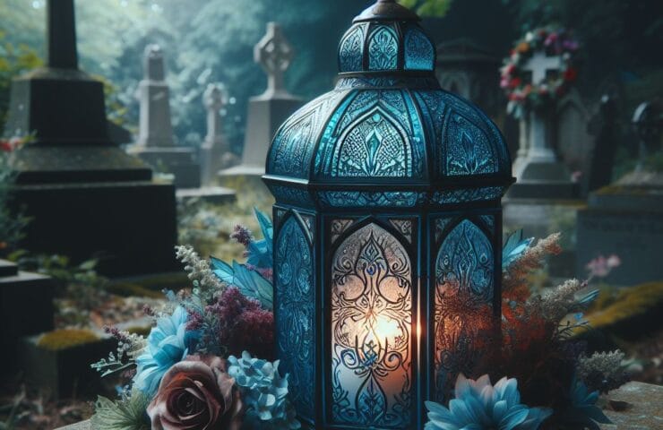 Znicz szklany lampion