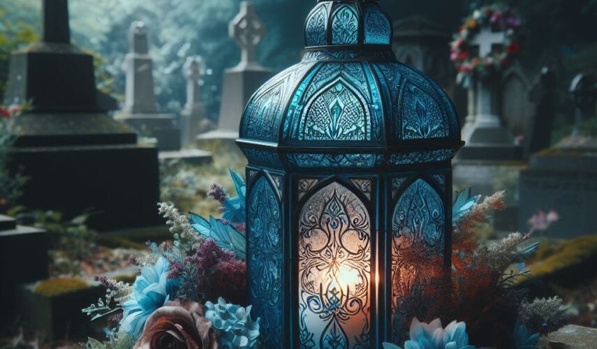 Znicz szklany lampion