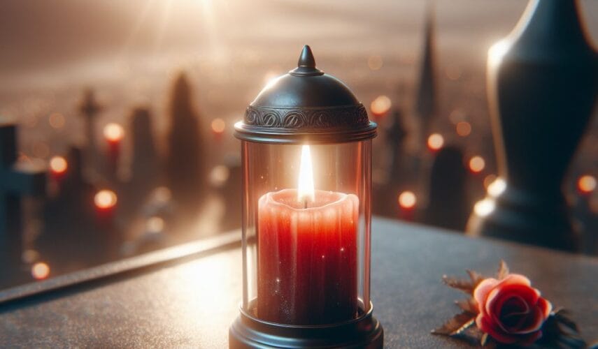 Piękne znicze szklane