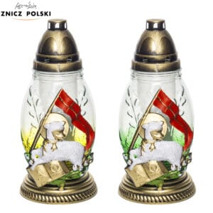 Elegancki znicz wielkanocny z ręcznie zdobioną aplikacją AWB