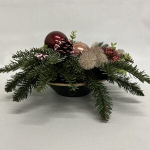 Stroik Swiąteczny | Artystyczna kompozycja w donicy ceramicznej