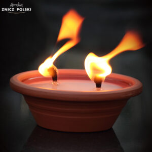 Znicz ceramiczny zalewany parafiną gliniana forma C150 (12szt)