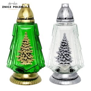 Nowoczesna forma choinki znicza bożonarodzeniowego wys. 35cm