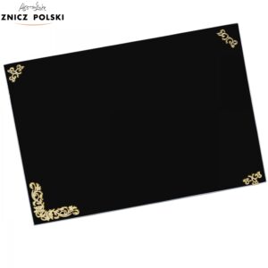 Czarna szklana podstawa nagrobna na znicze GLASS DEKOR