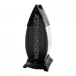 Nagrobny znicz w wyjątkowej stylistyce GOTYK MAT CIERŃ SILVER