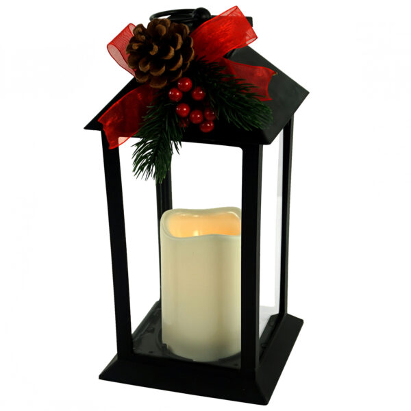 Skromna elegancka latarenka nagrobna z bożonarodzeniowym akcentem