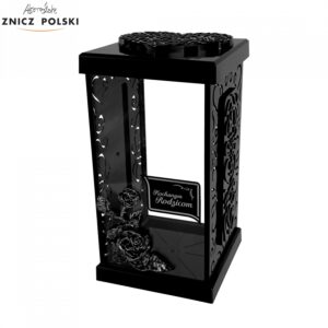 Wyjątkowy ażurowy znicz dla rodziców LATARNIA GRACJA RODZICOM srebrny