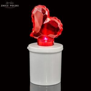 Wkład ledowy w formie serca - czerwony