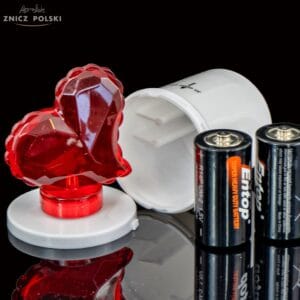 Wkład ledowy w formie serca - czerwony