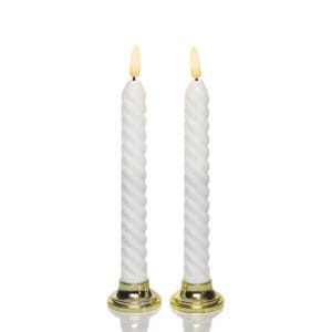 Stołowe świece LED w kolorze białym 21,5cm - 2szt