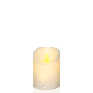 Wkład do znicz świeca LED biała wys. 10cm ruchomy płomień