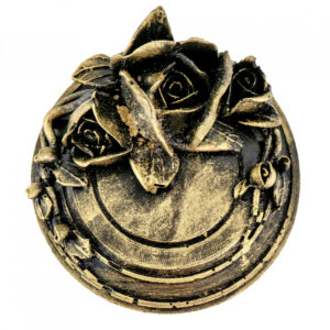 Elegancki znicz artystyczny ze szkła miodowego KUFEL ZŁOTY