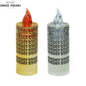 Ażurowy wkład LED w kolorze złotym lub srebrnym wys.15cm