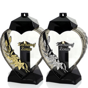 Znicz w kształcie serca dla ŻONY SERCE LILIA KOCHANEJ ŻONIE