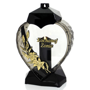 Znicz w kształcie serca dla ŻONY SERCE LILIA KOCHANEJ ŻONIE