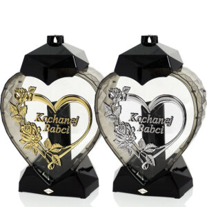 Duży znicz w kształcie serca z dedykacją dla kochanej babci