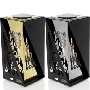 Kwadratowy nowoczesny znicz solarny w formie latarenki METAL LATARNIA