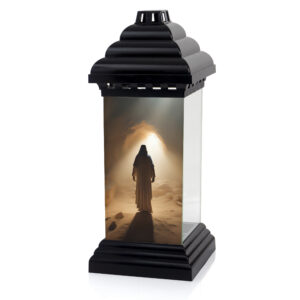 Czarny lub biały znicz wielkanocny kapliczka Jezus Chrystus Zmartwychwstał