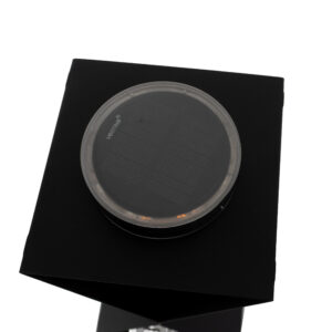 Znicz solarny SOLAR METAL X SPOCZYWAJ W POKOJU czarno-srebrny