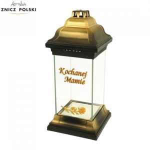 Dokładnie wykonany lampion LS2 Kochanej Mamie Złoto