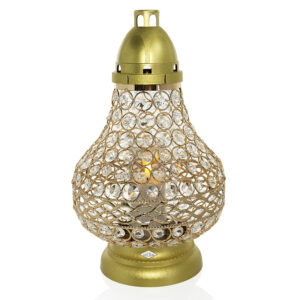 Złota KARAFA artystyczna ze stali nierdzewnej i kryształków