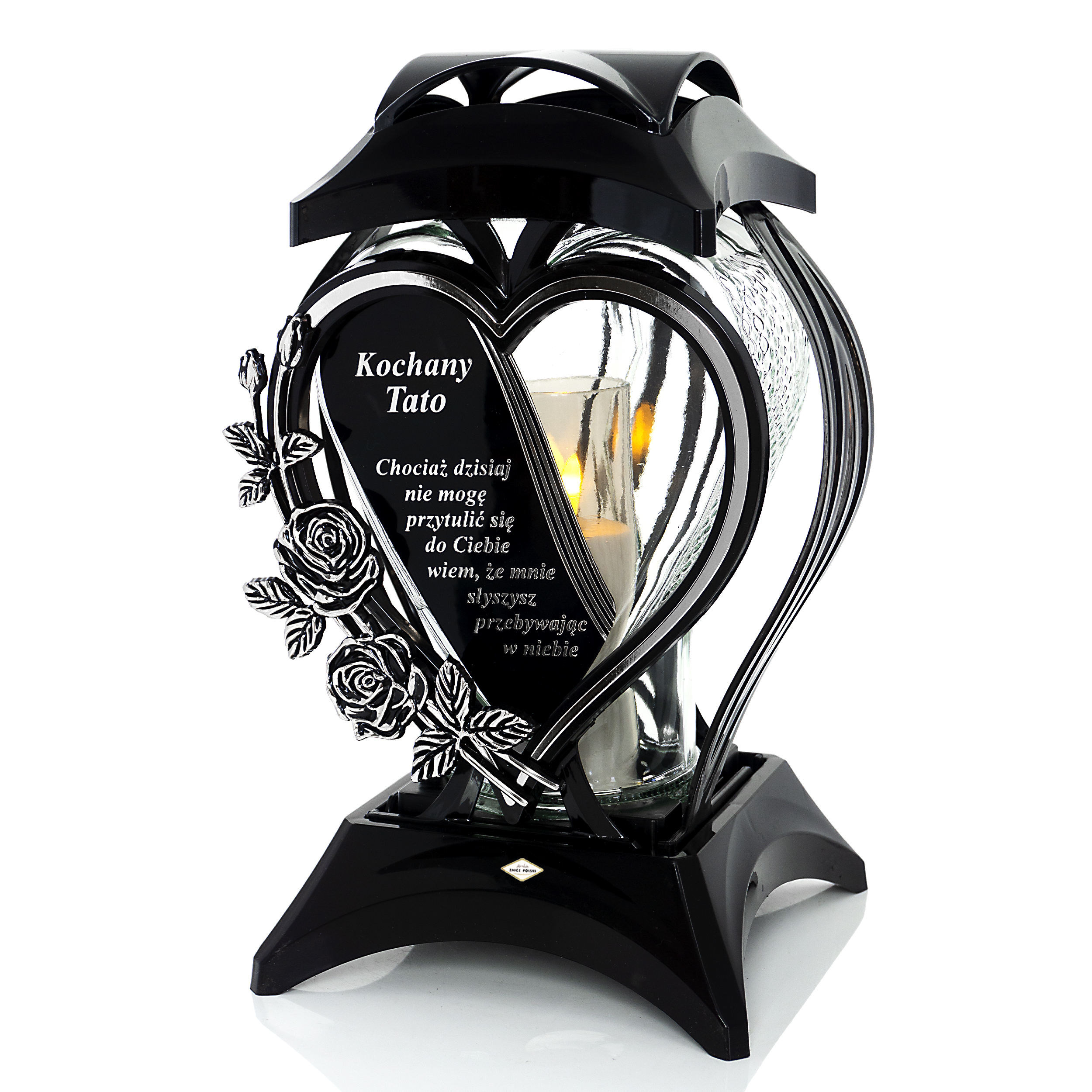 Monumentalny znicz w kształcie serca dla Ukochanego Taty