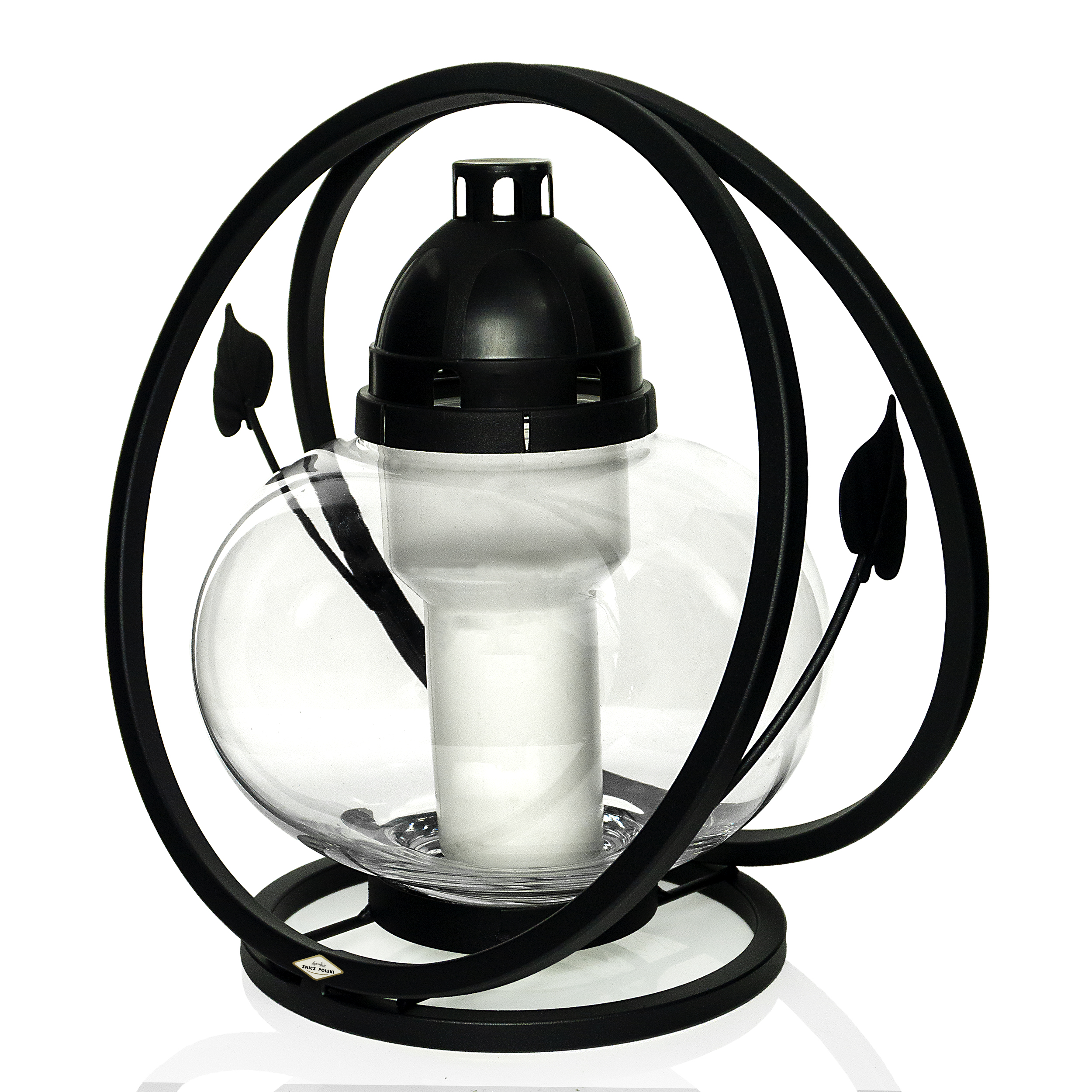 Znicz artystyczny klasyczny z dodatkiem metaloplastyki artystycznej KLASYK ART METAL