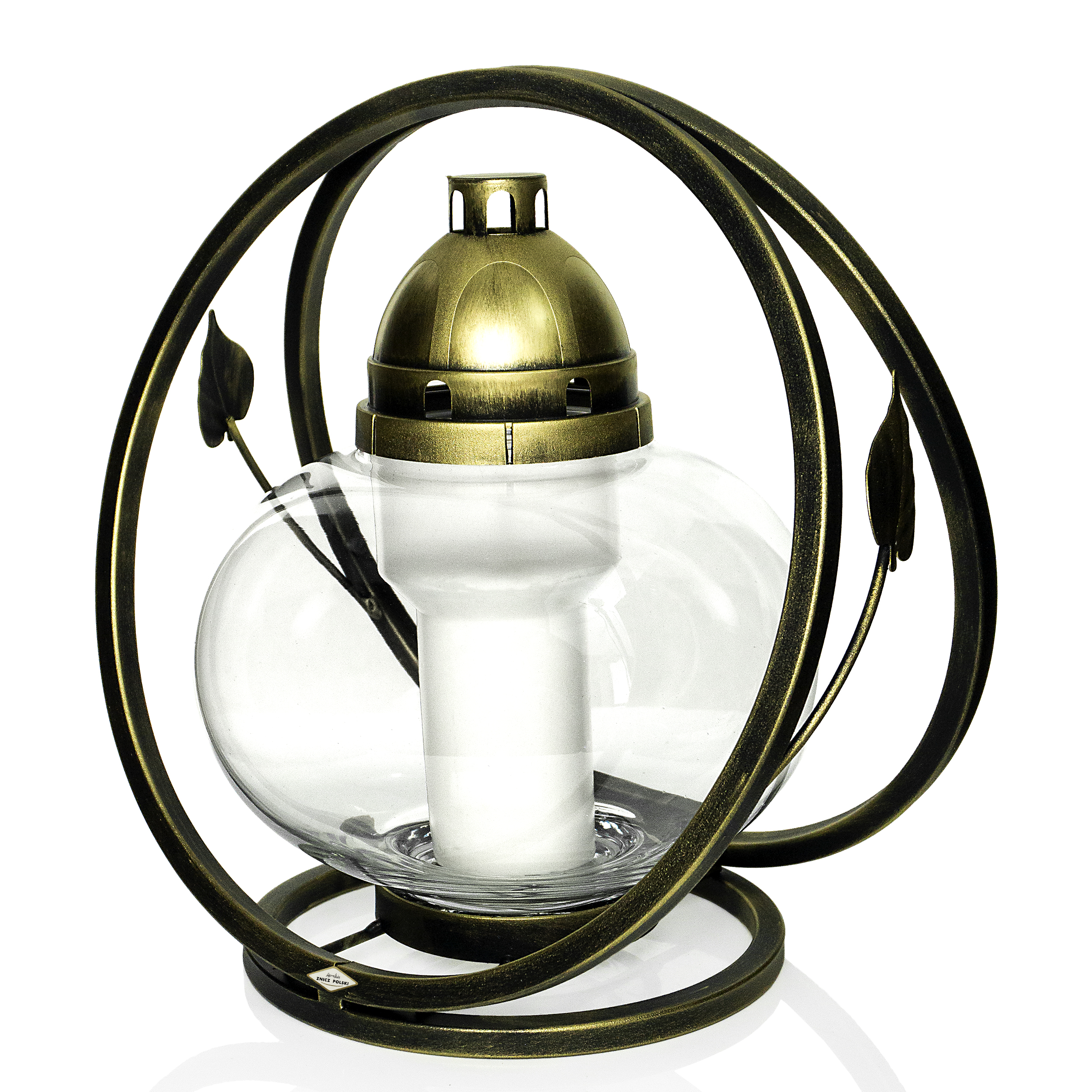 Znicz artystyczny klasyczny z dodatkiem metaloplastyki artystycznej KLASYK ART METAL