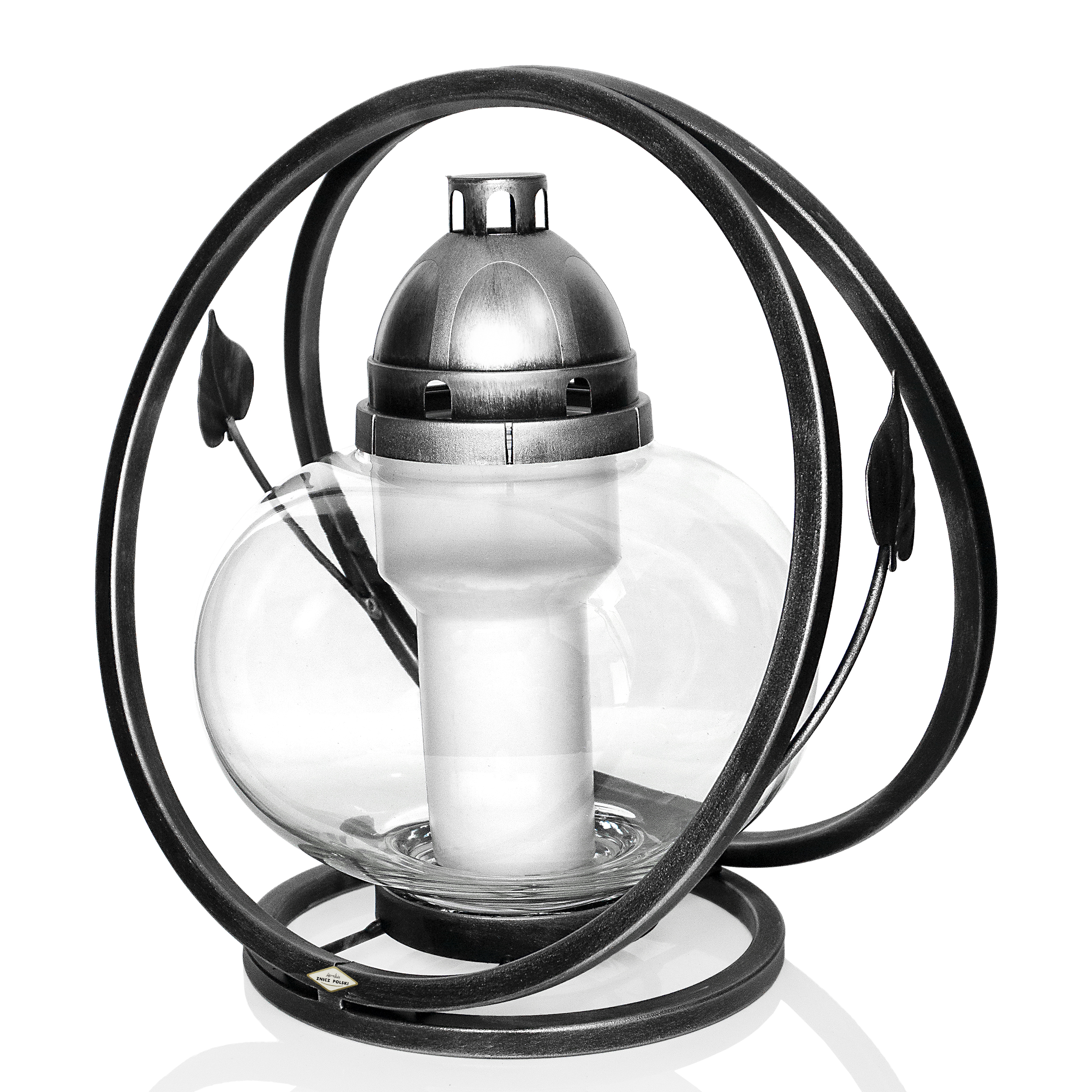 Znicz artystyczny klasyczny z dodatkiem metaloplastyki artystycznej KLASYK ART METAL