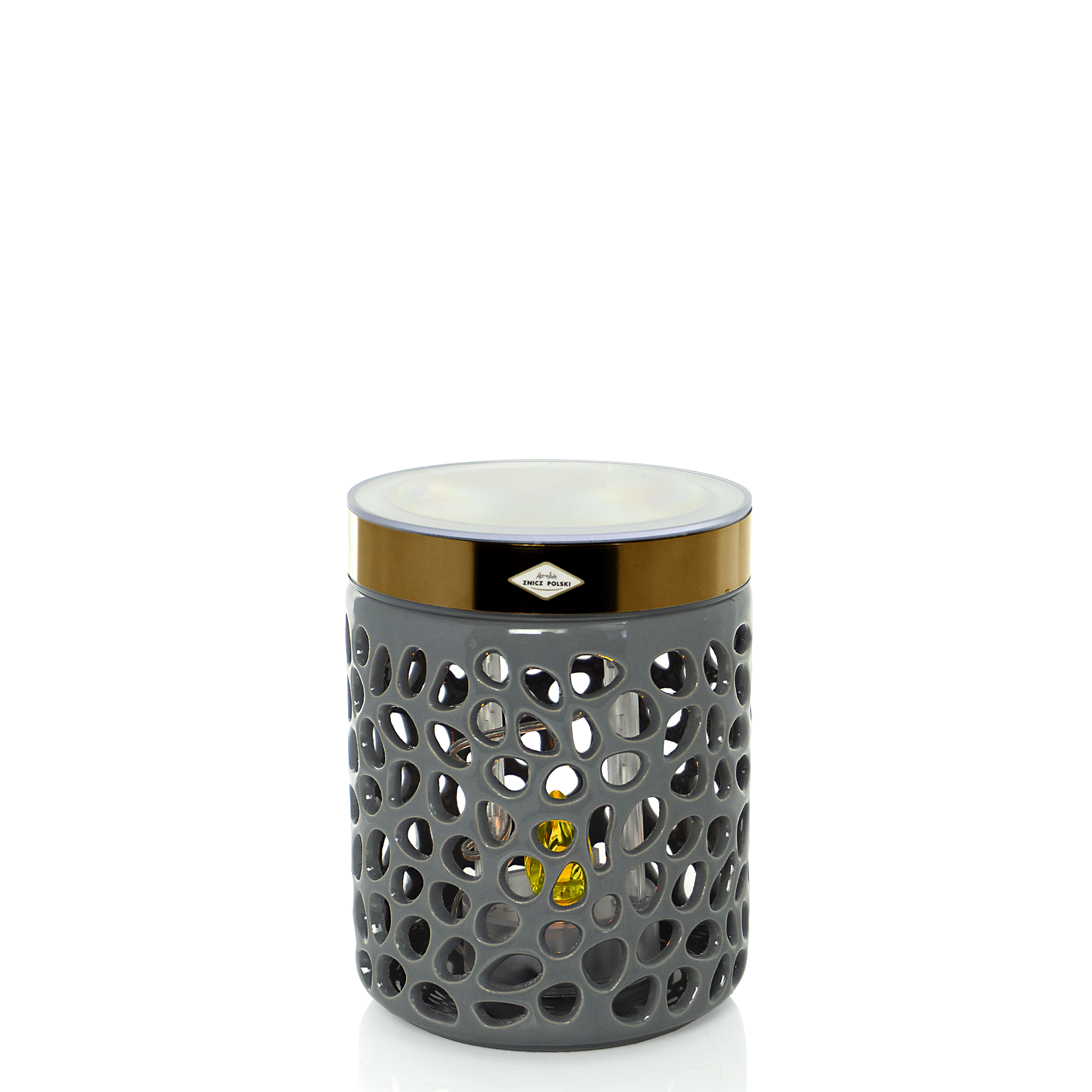 Znicz LATARENKA SOLAR CERAMIKA SZARA