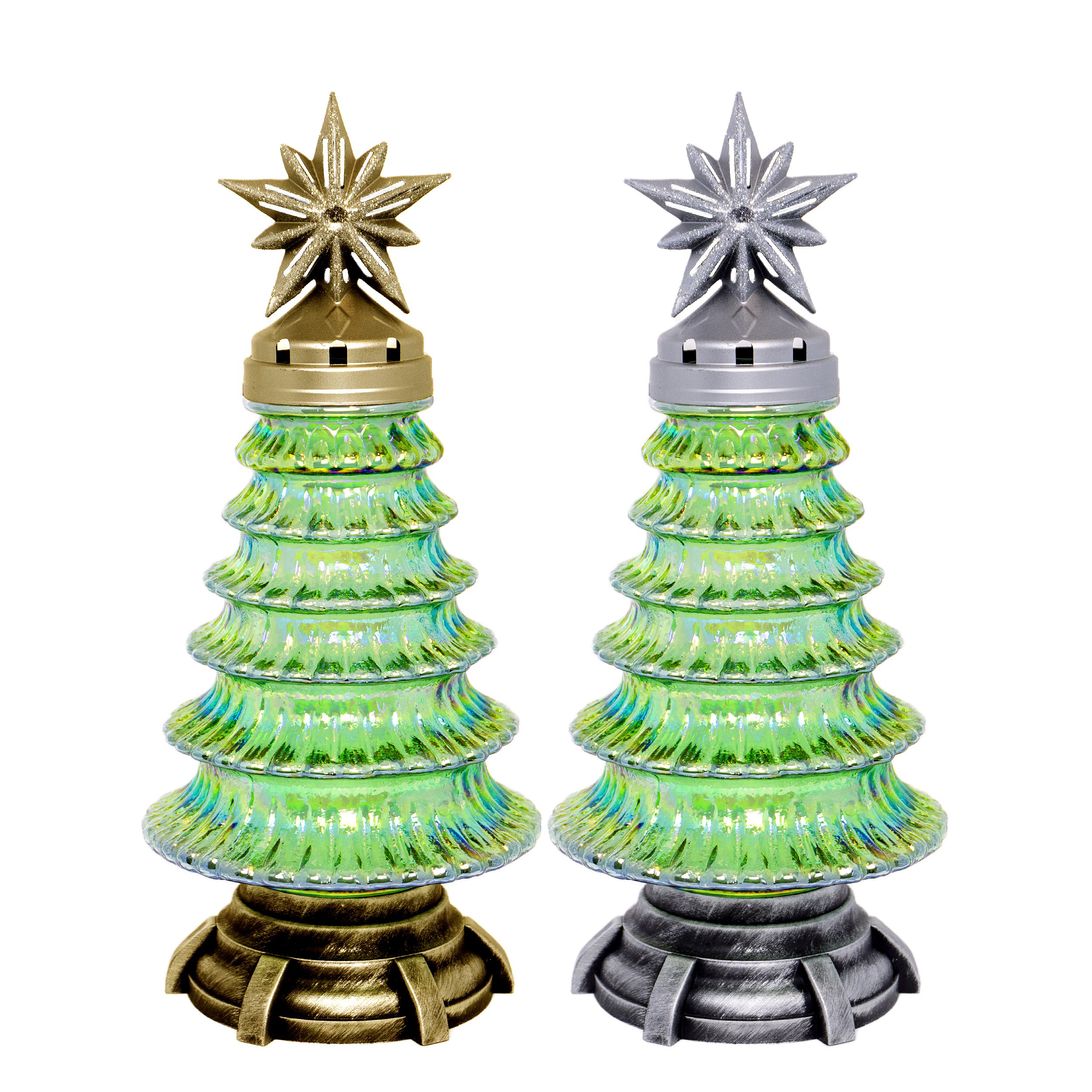 Wyjątkowy piękny i duży znicz świąteczny – zimowa choinka