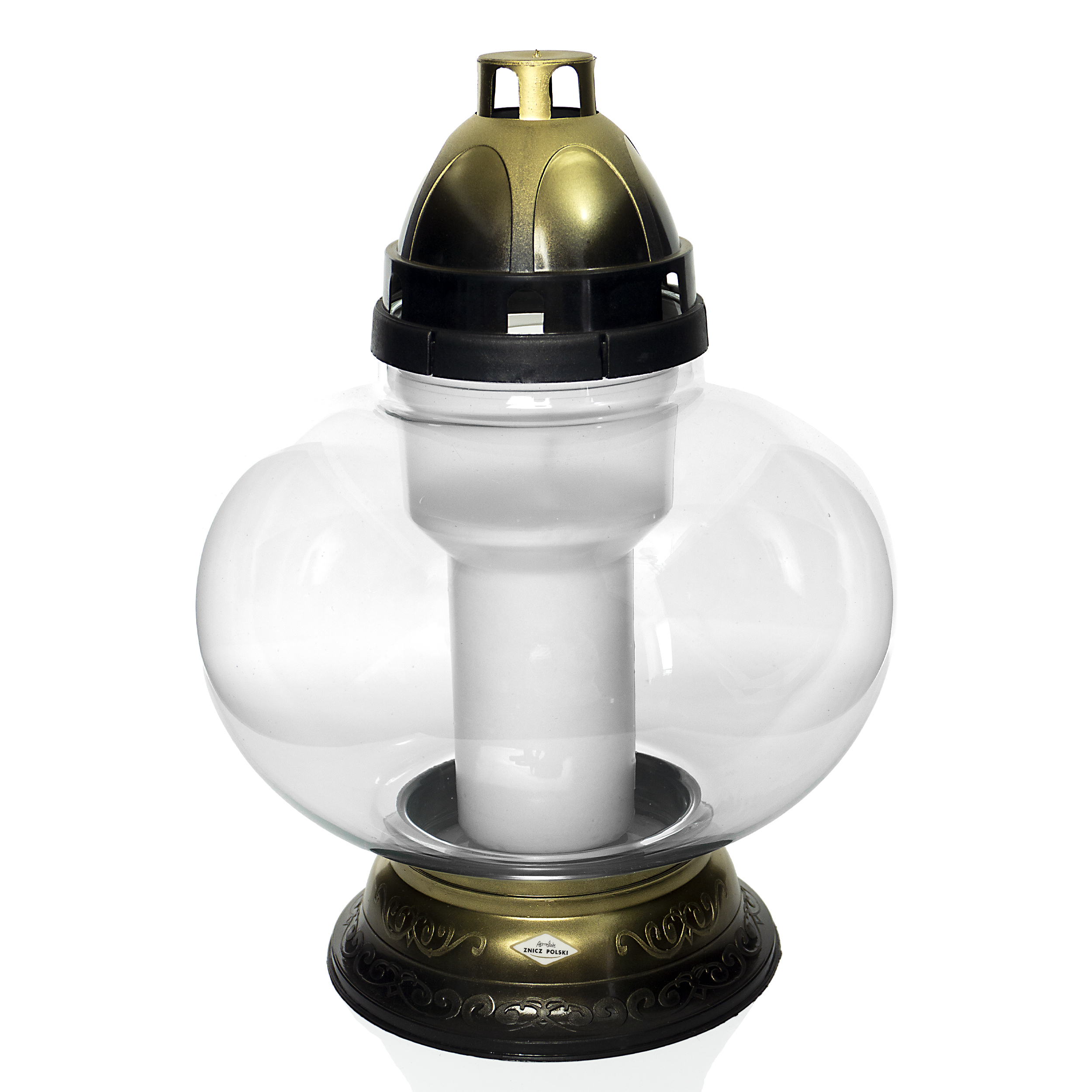 Klasyczny znicz ze szkła dekoracyjnego KLASYK