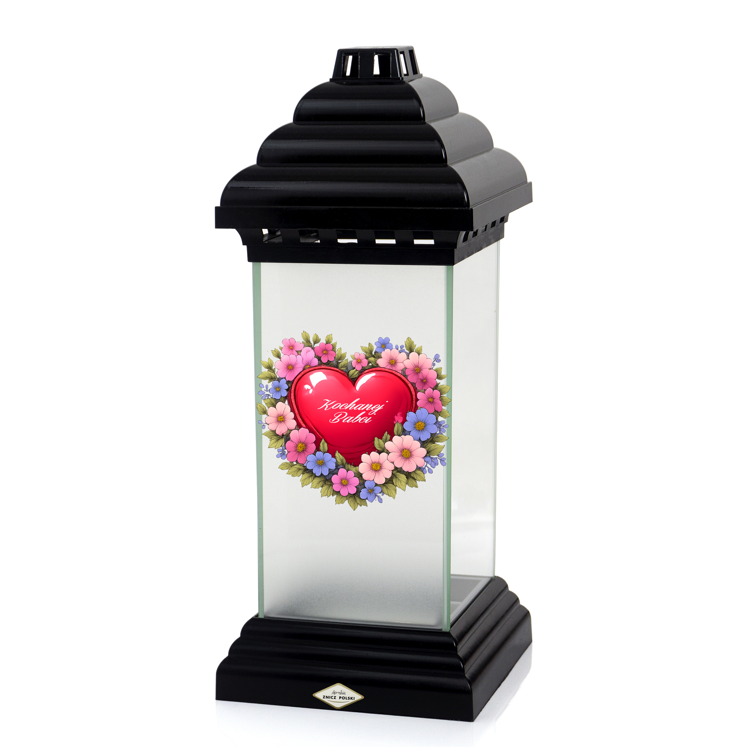 Znicz nagrobny upamiętnijący na dzień babci/dziadka