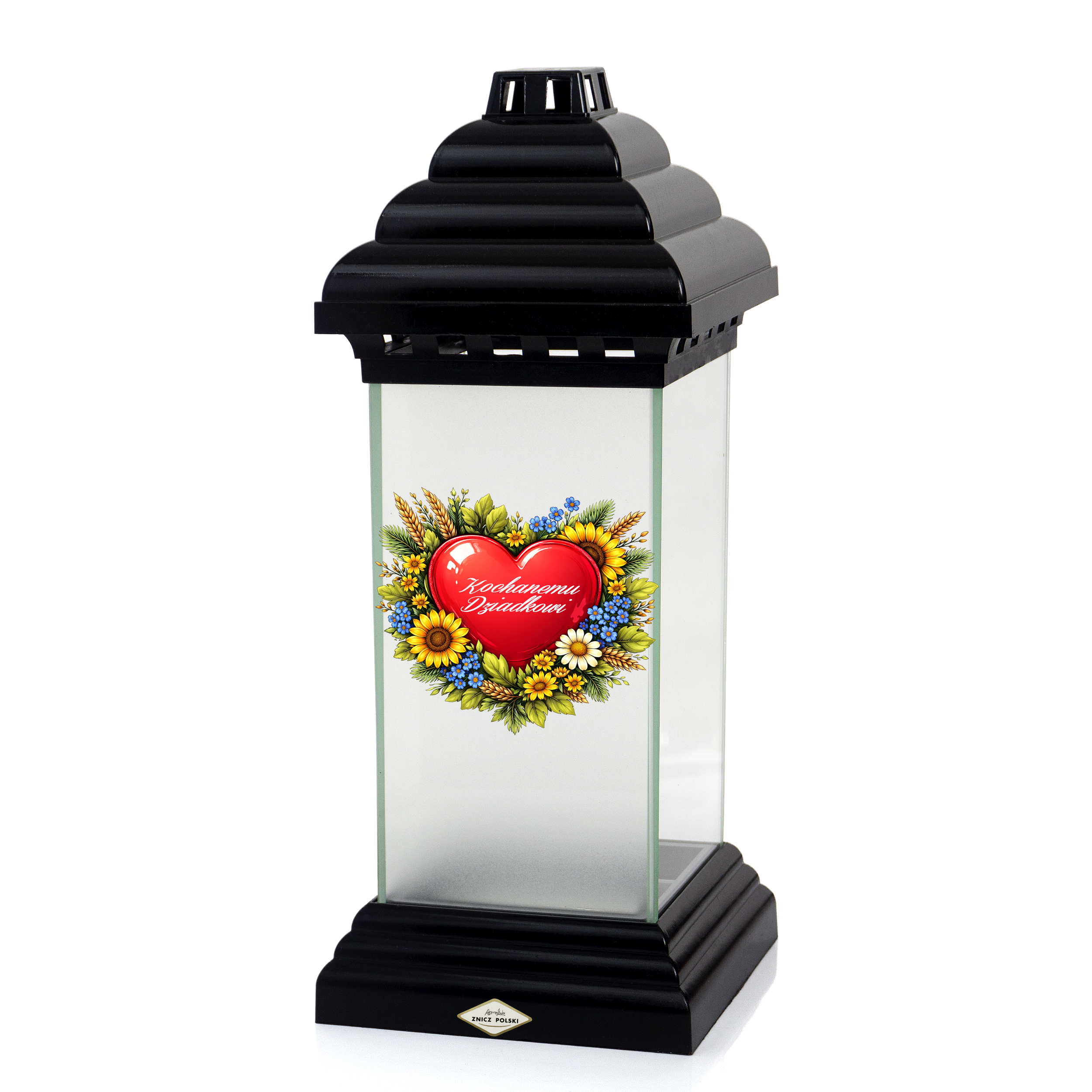 Znicz nagrobny upamiętnijący na dzień babci/dziadka