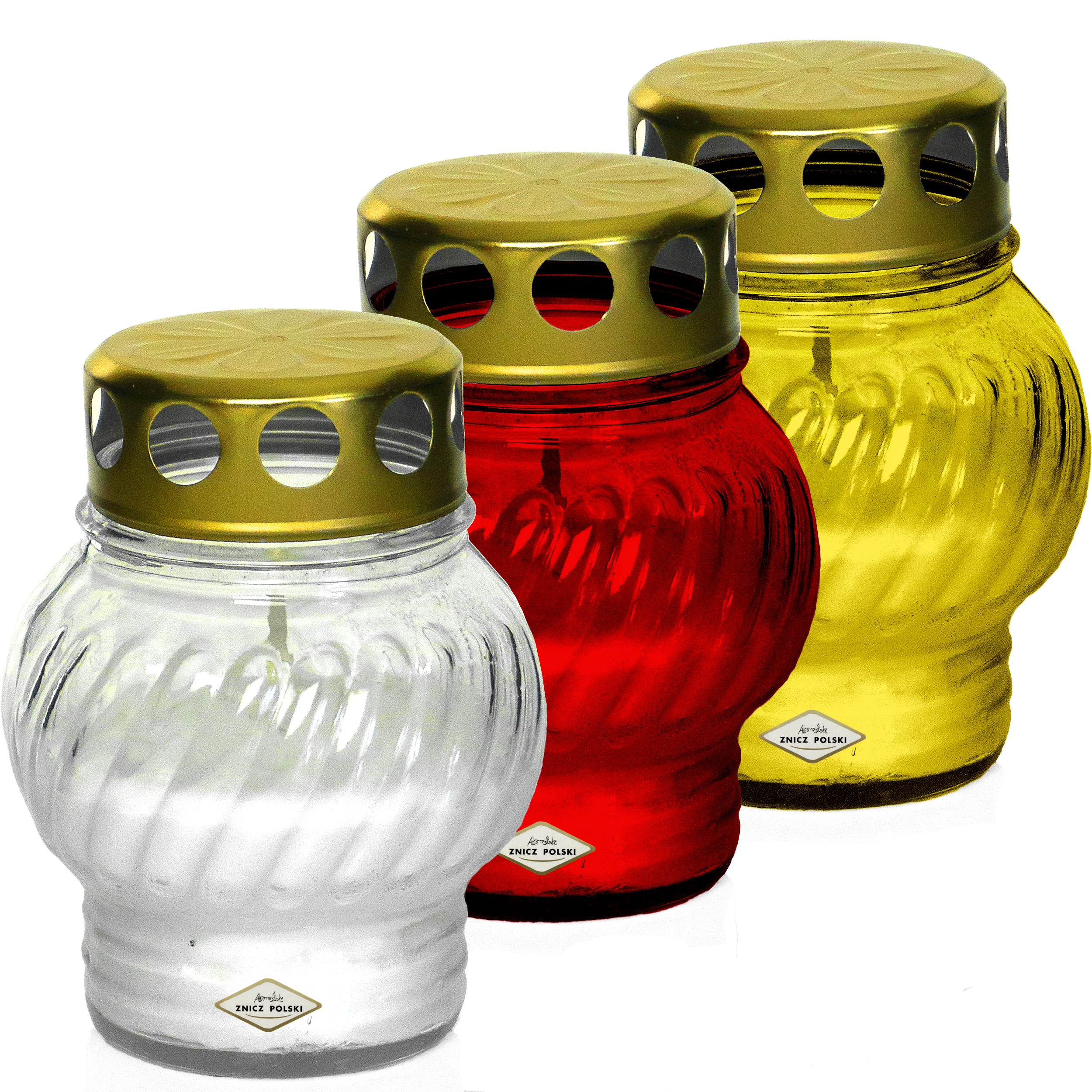 Znicz klasyczny szklany zalewany 11cm