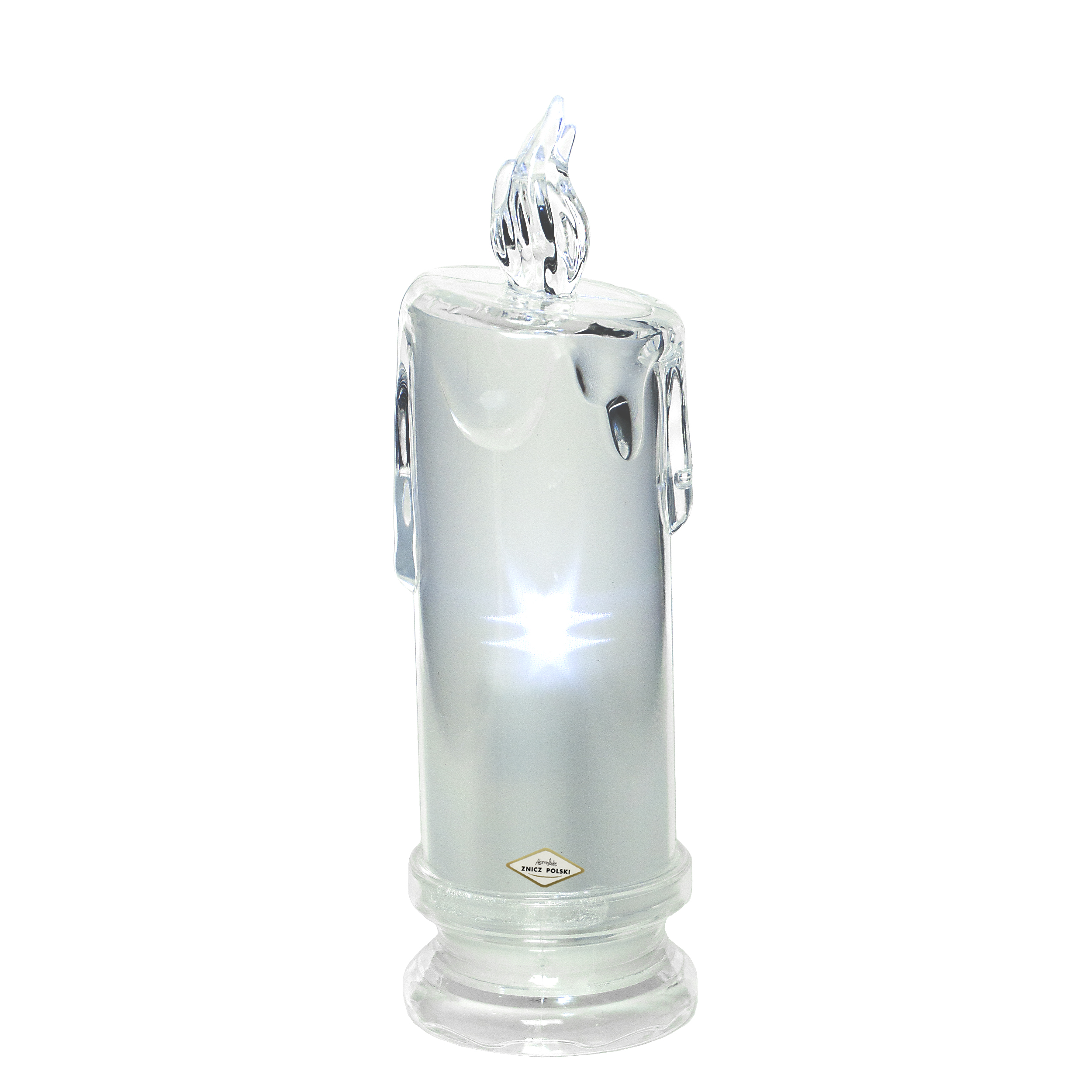 Efekt HOLO | wkład LED elegancka migająca świeca akrylowa 18cm