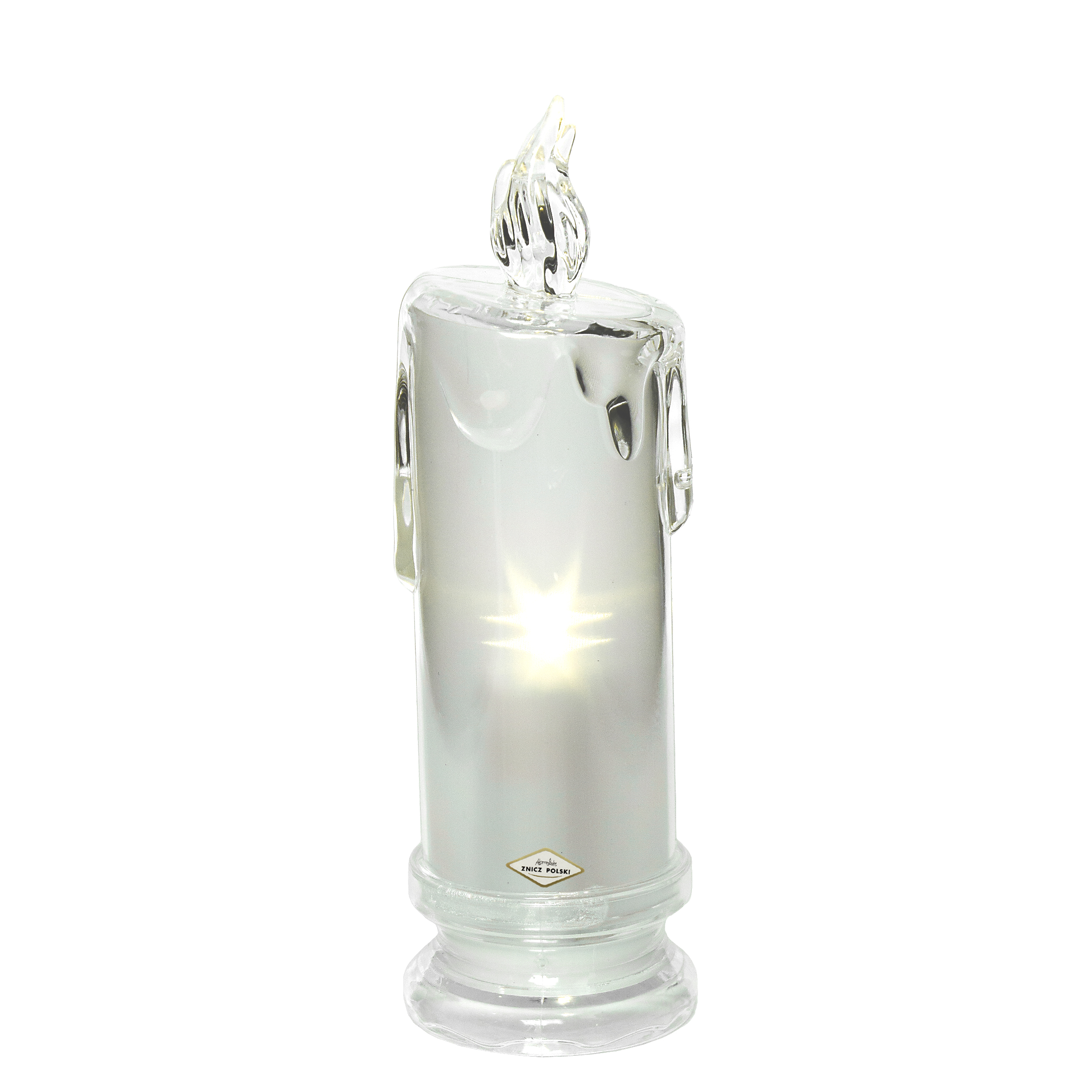 Efekt HOLO | wkład LED elegancka migająca świeca akrylowa 18cm