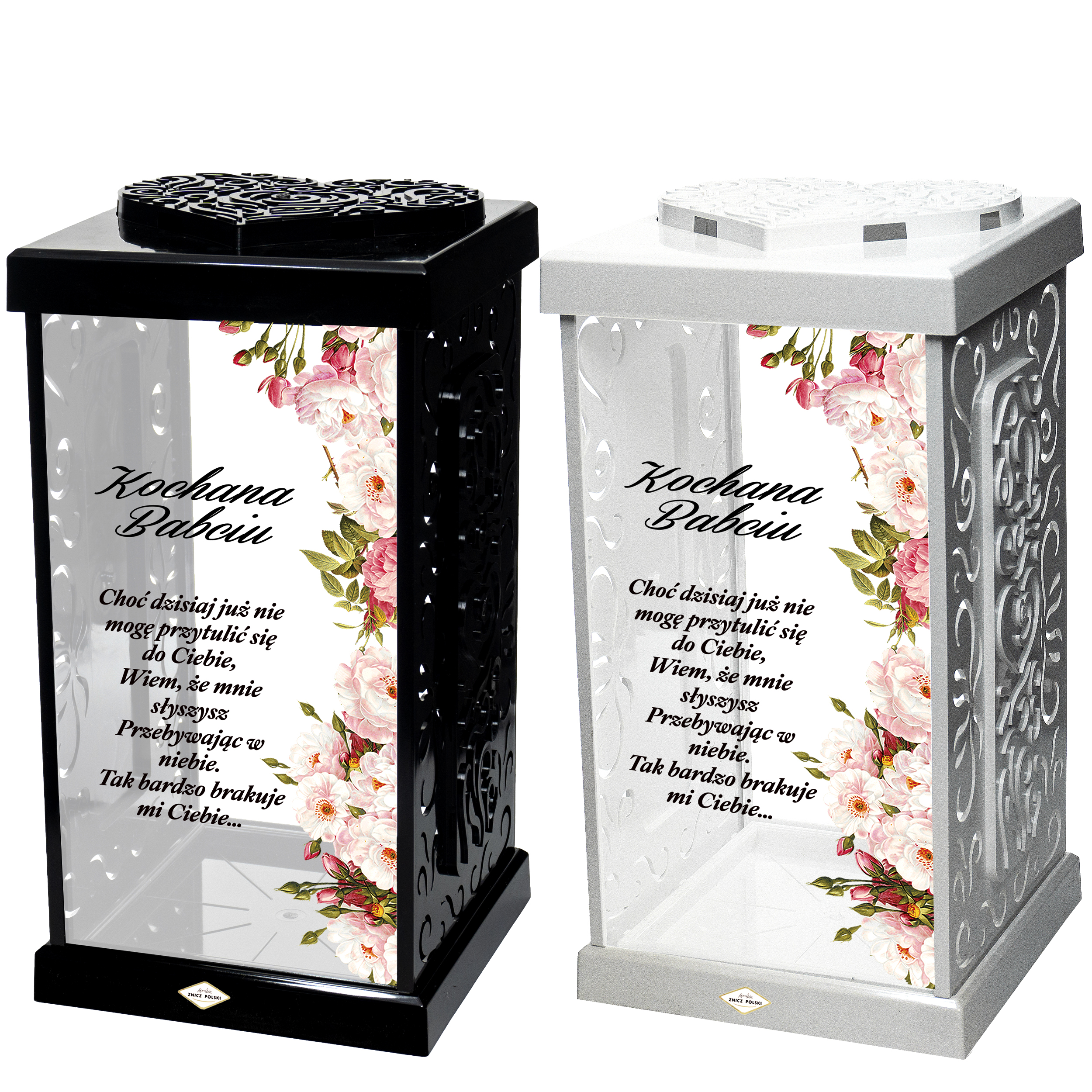 Duży znicz z dedykacją dla Kochanej Babci