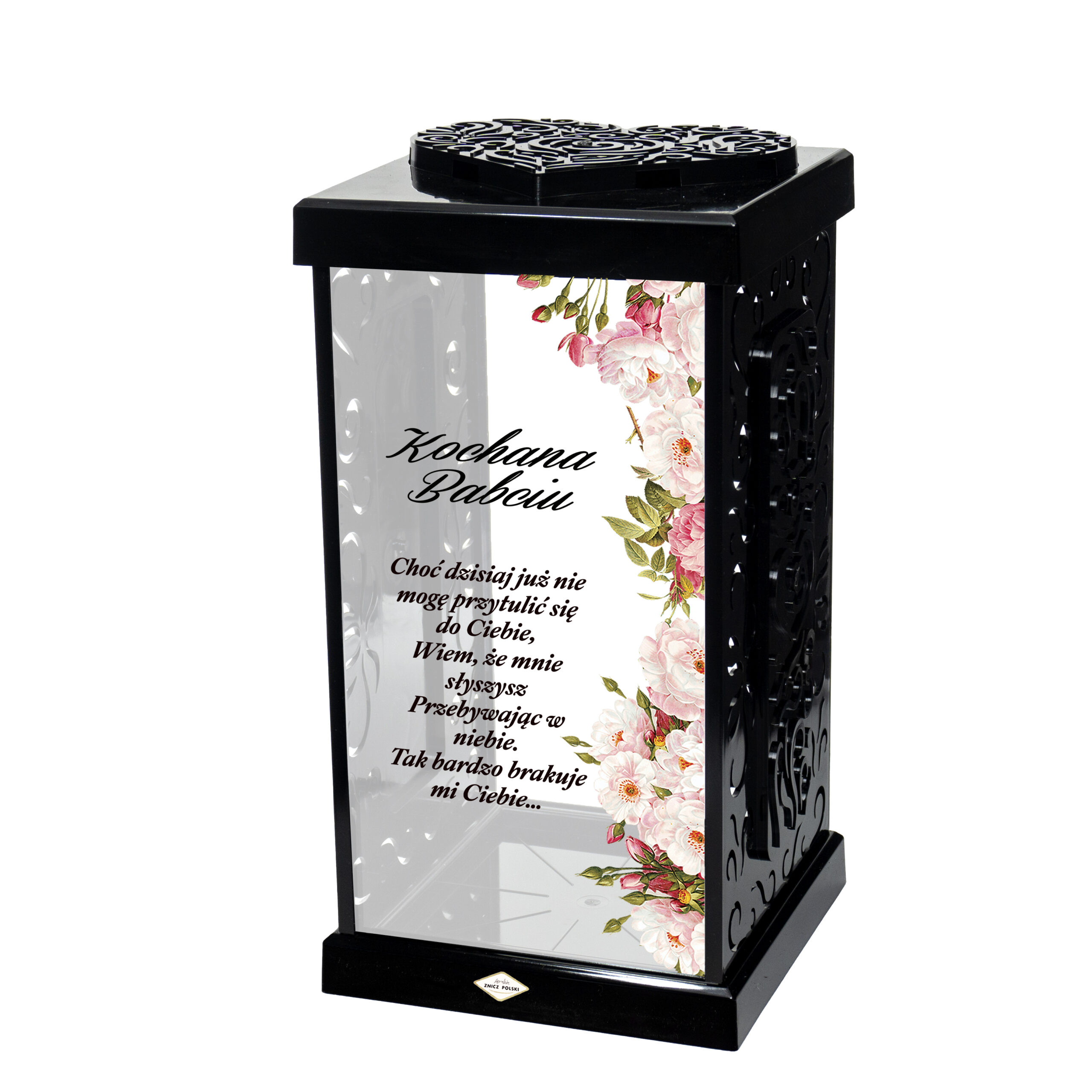 Duży znicz z dedykacją dla Kochanej Babci