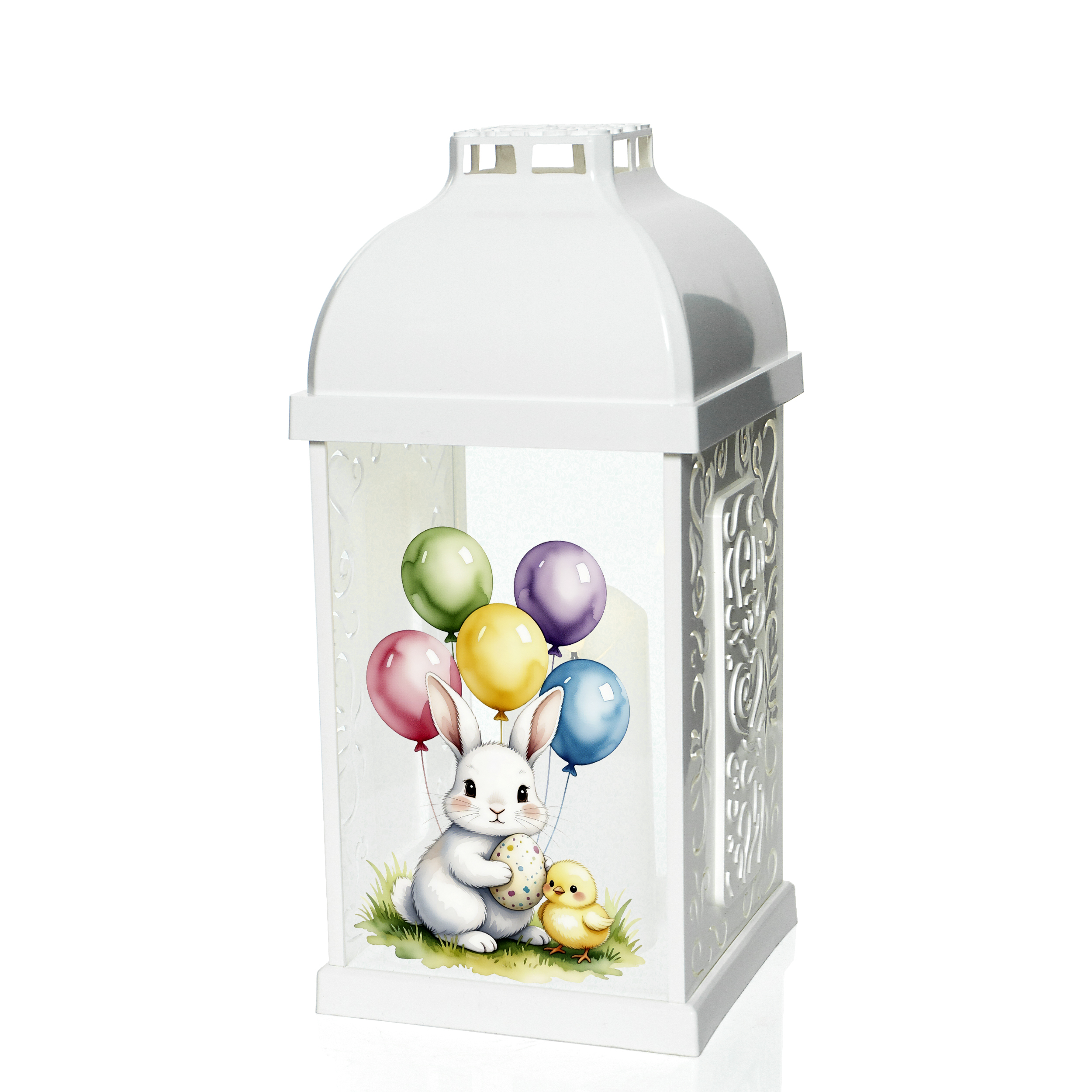 Znicz Dziecięcy GRACJA Królik Lampion Na Grób Dla Dziecka Wielkanoc LED lub Wkład