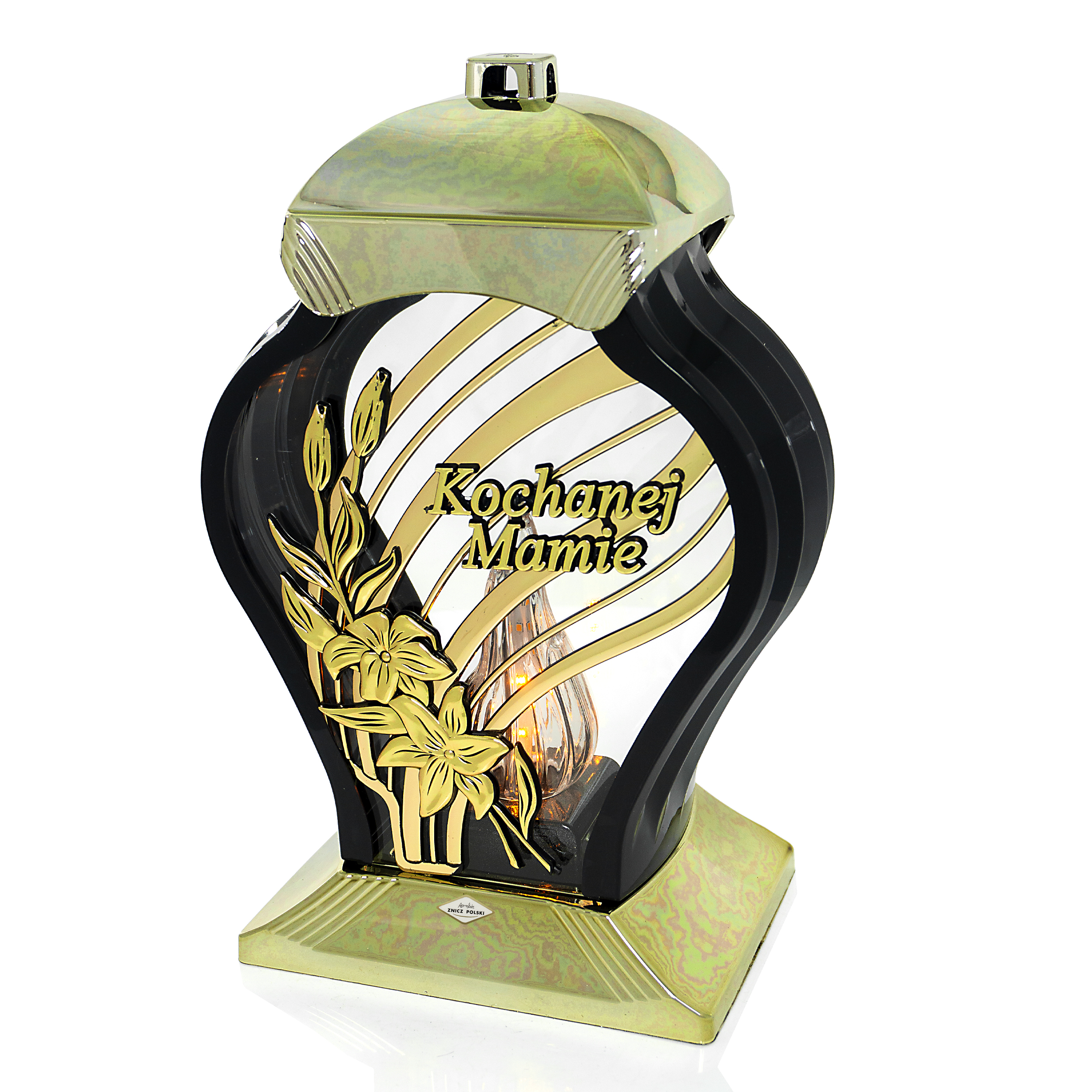 Znicz dla mamy z dedykacją Kochanej Mamie duży metaliczny