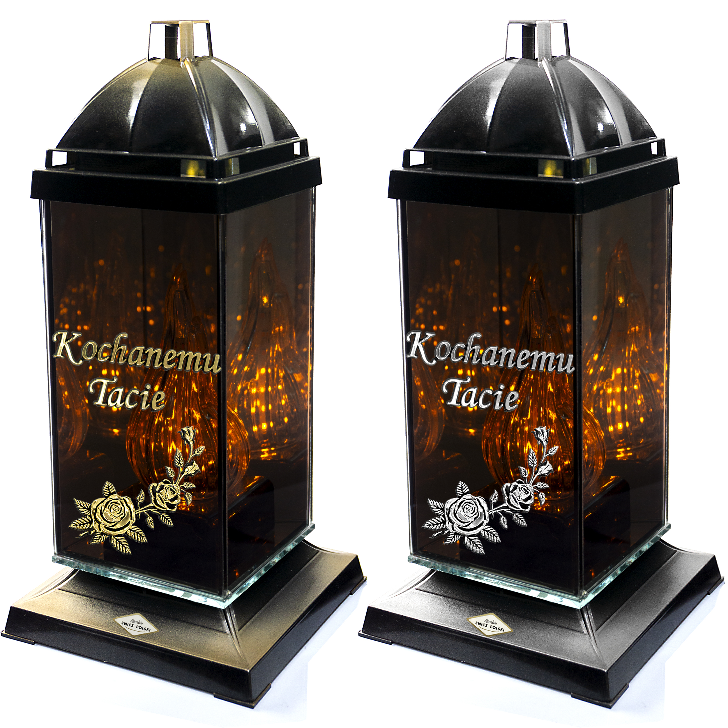 Znicz artystyczny 3D z dedykacją lub bez – Mama / Tata (efekt nieskończoności)