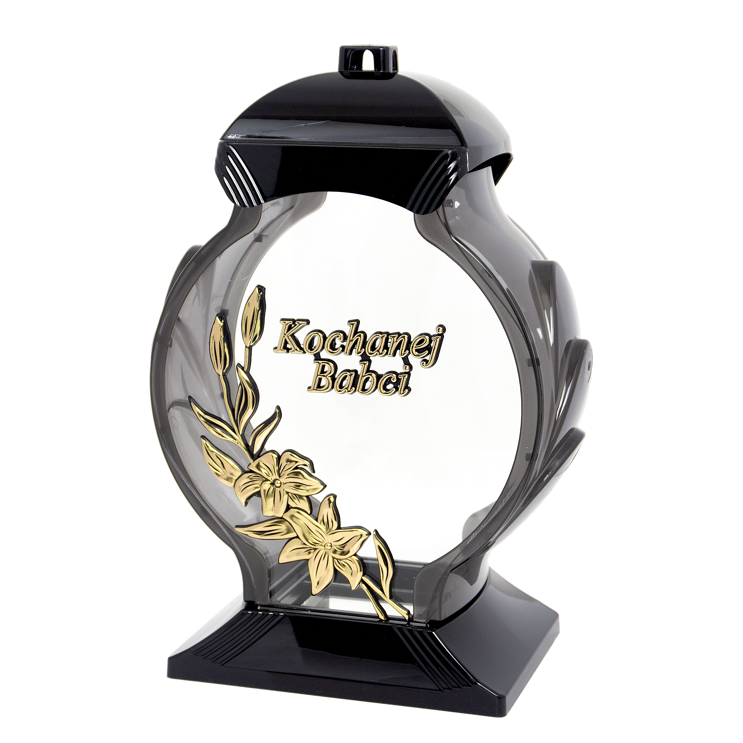 Elegancki nagrobny znicz dla Mamy w kształcie owalu z różą