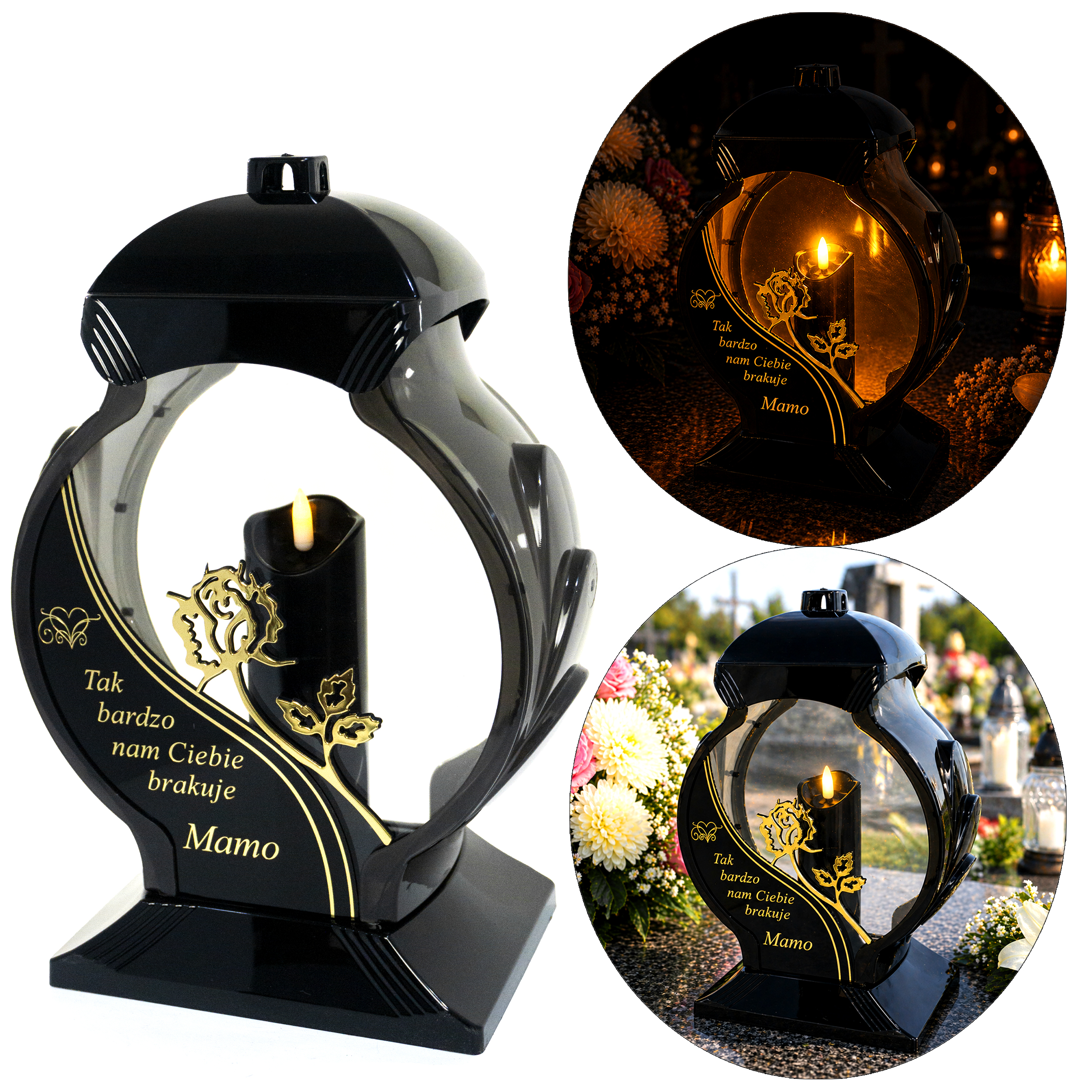 Wyjątkowy znicz dla mamy z dedykacją "Tak bardzo nam Ciebie brakuje Mamo"