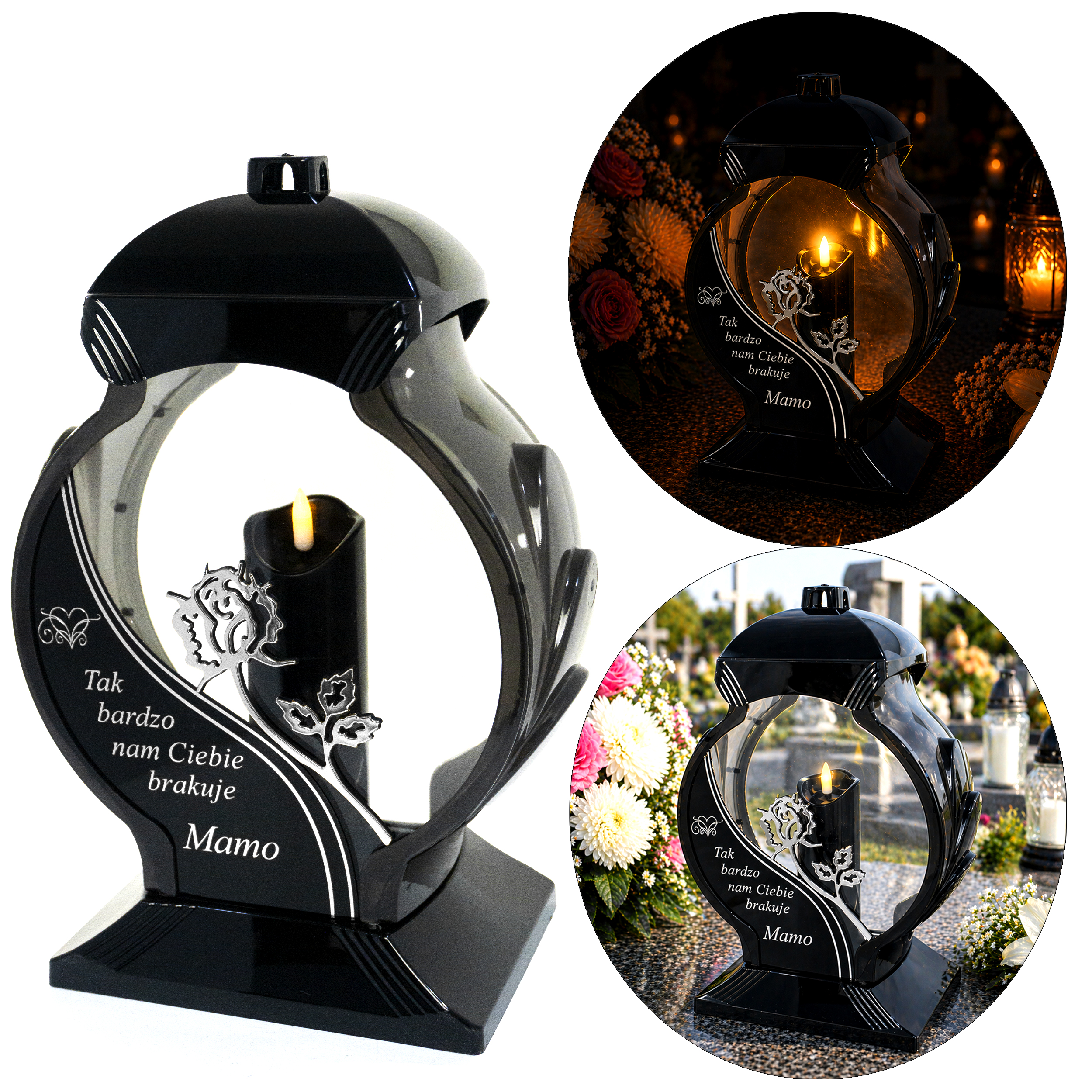 Wyjątkowy znicz dla mamy z dedykacją "Tak bardzo nam Ciebie brakuje Mamo"