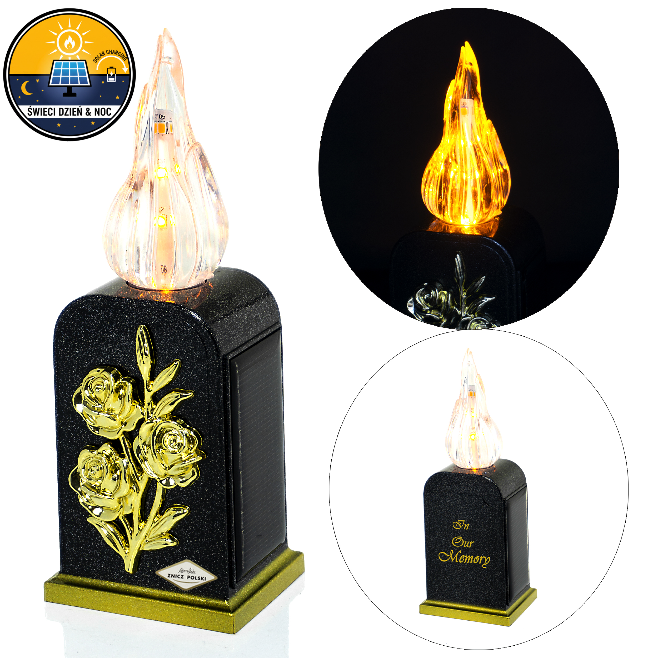 Wkład solarny do zniczy - Świeci Dzień i Noc | wieczne światło na grób | NOWOŚĆ
