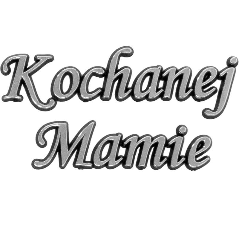 Napis Kochanej Mamie srebrny