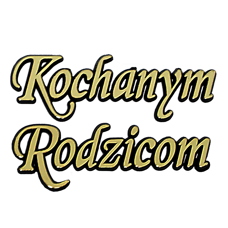 Napis Kochanemy Rodzicom złoty